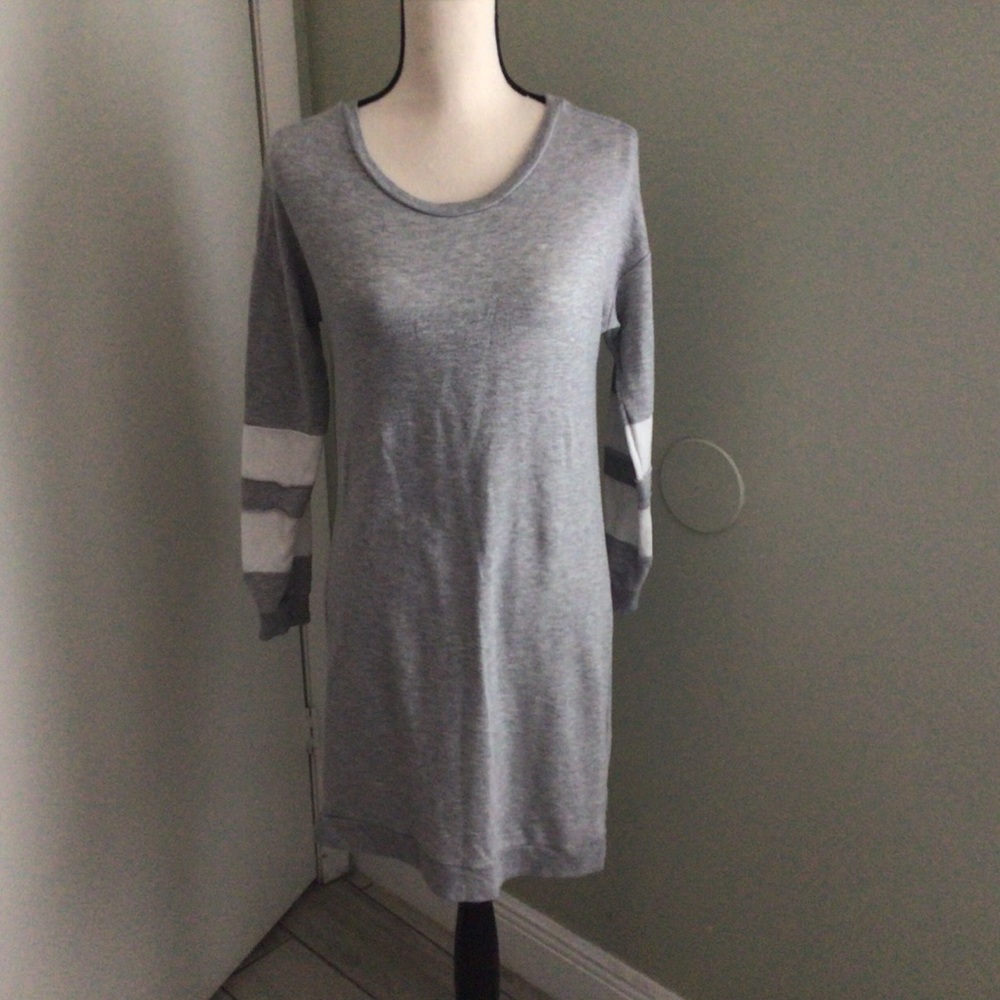 Pink Rose Long Sleeve T-shirt Dress